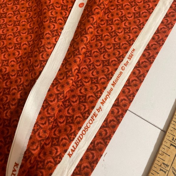 SSI Fabrics Kaleidoscope By Marylou Morton Orange Cotton Fabric 3 yard 42"W - Picture 3 of 4